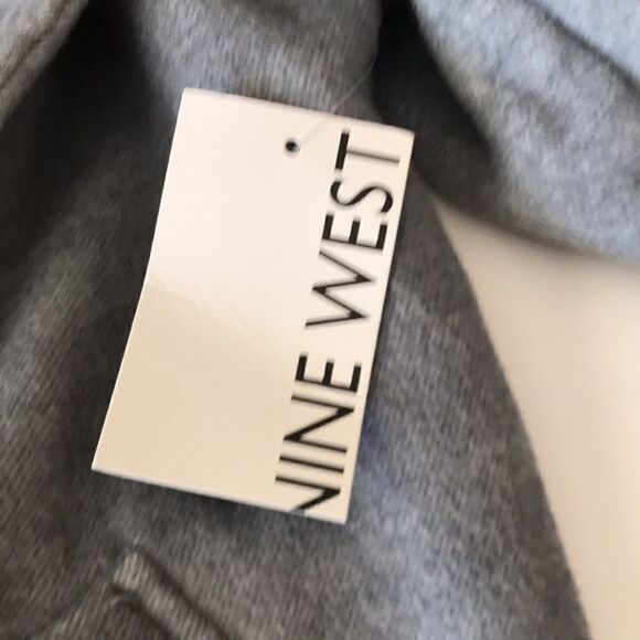 Nine West Coat Gray w/ blue fur collar. Sz. S NWT - Picture 3 of 3